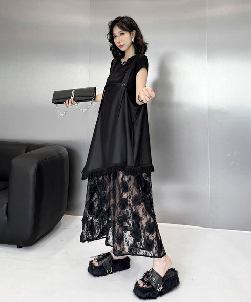 Splicing Lace Dress